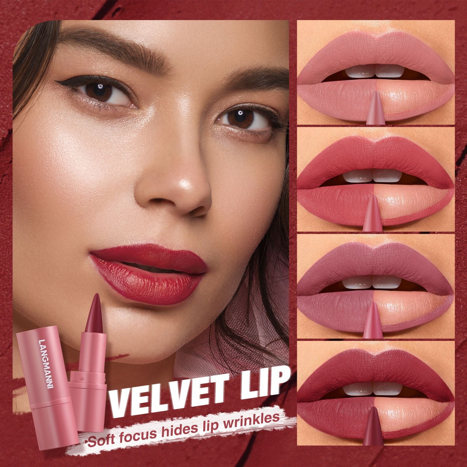 Multifunctional Lip Liner Lipstick Pen Matte